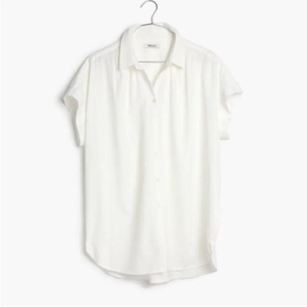 MADEWELL White Shortsleeved Button Down AND blue tunic - Picture 2 of 3